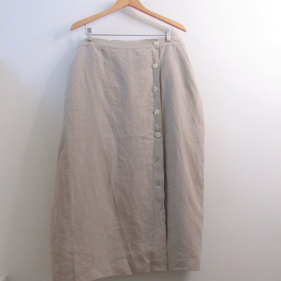 Marina Rinaldi Pure Linen Midi Skirt - Picture 4 of 5